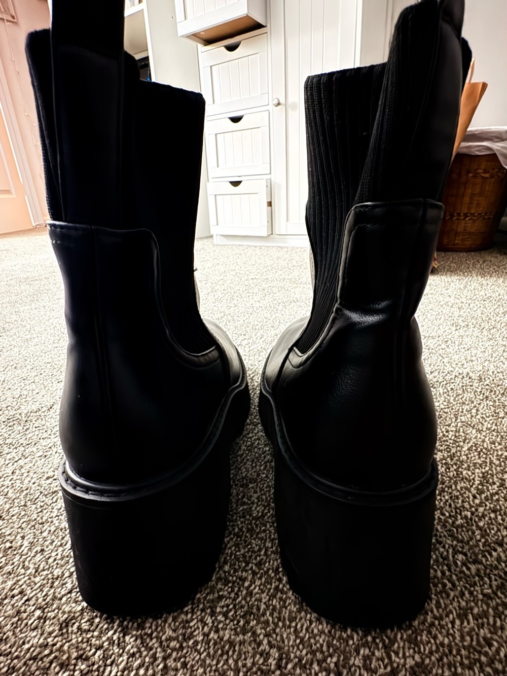 Dolce Vita Black Platform Chelsea Boots